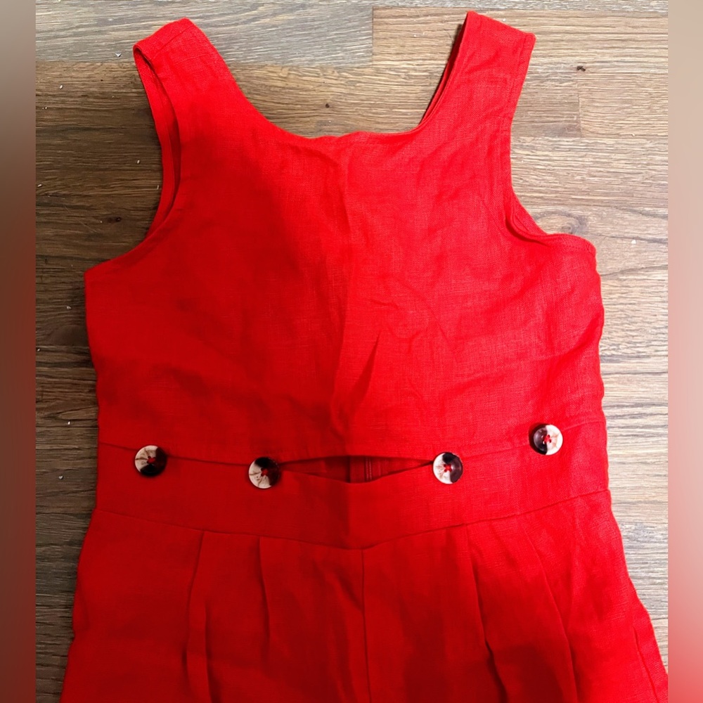 Red Zara Jumpsuit Romper (girls 12/large or short womens xs)
